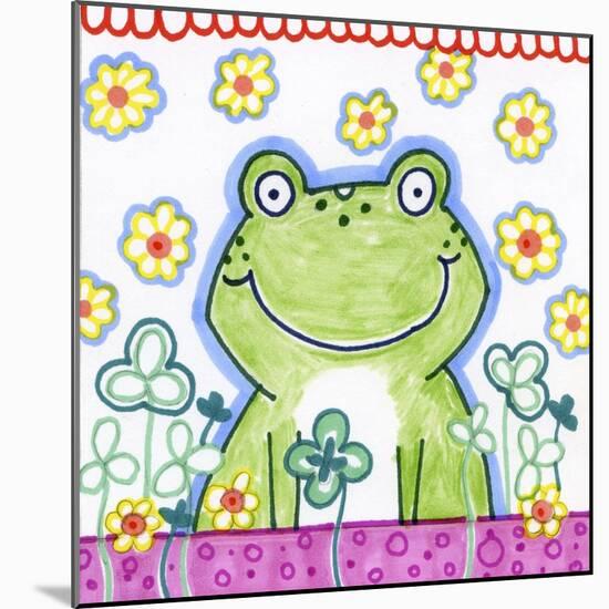 Frog In Clover-Valarie Wade-Mounted Giclee Print