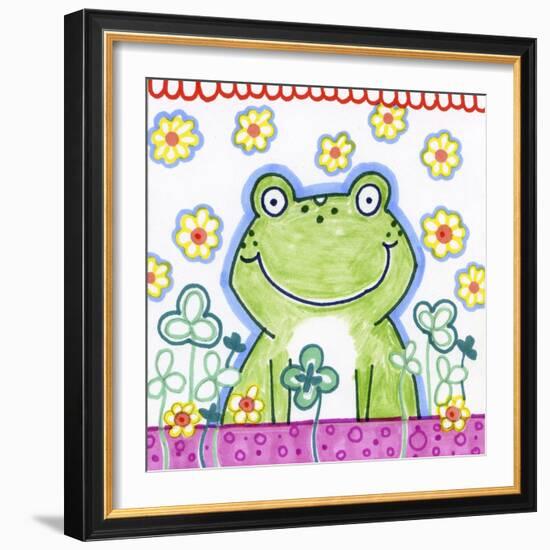 Frog In Clover-Valarie Wade-Framed Giclee Print