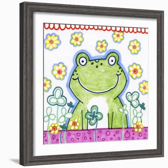 Frog In Clover-Valarie Wade-Framed Premium Giclee Print