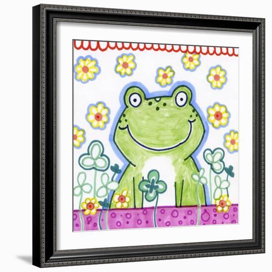 Frog In Clover-Valarie Wade-Framed Premium Giclee Print