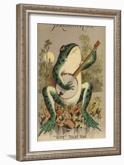 Frog Playing Banjo-null-Framed Giclee Print