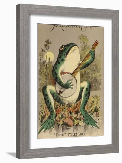 Frog Playing Banjo-null-Framed Giclee Print