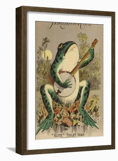 Frog Playing Banjo-null-Framed Giclee Print