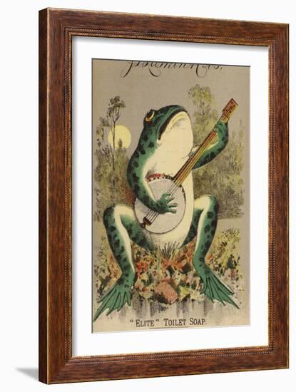 Frog Playing Banjo-null-Framed Giclee Print