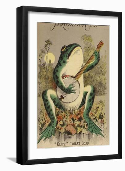 Frog Playing Banjo-null-Framed Giclee Print