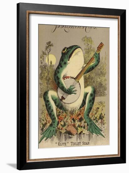 Frog Playing Banjo-null-Framed Giclee Print