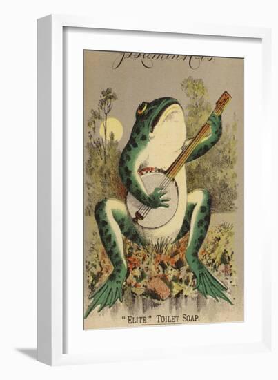 Frog Playing Banjo-null-Framed Giclee Print