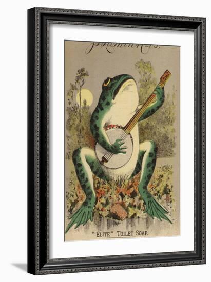 Frog Playing Banjo-null-Framed Giclee Print