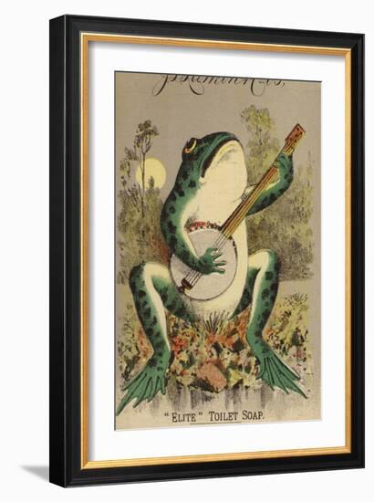 Frog Playing Banjo-null-Framed Giclee Print