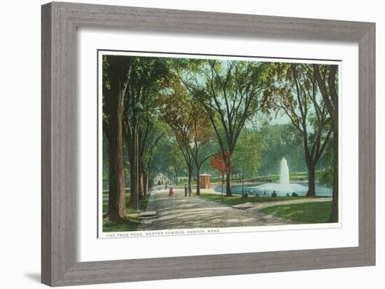 Frog Pond, Common, Boston, Massachusetts-null-Framed Art Print