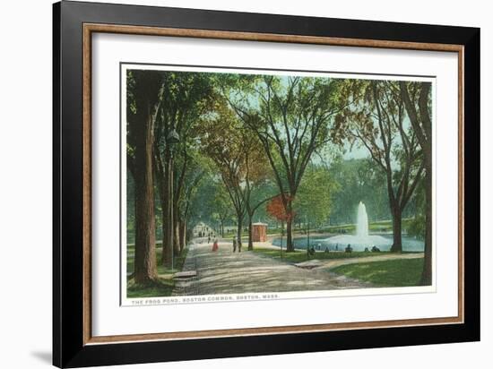 Frog Pond, Common, Boston, Massachusetts-null-Framed Art Print
