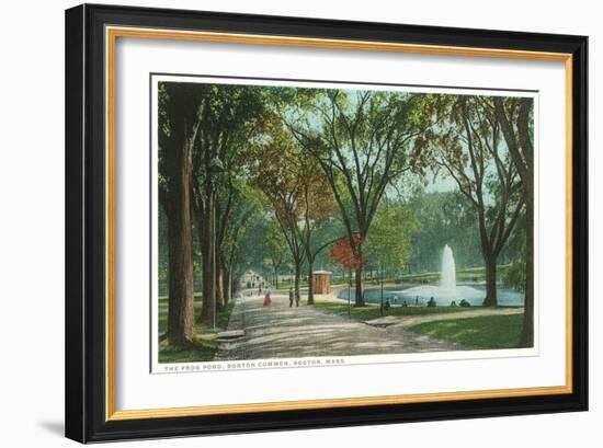 Frog Pond, Common, Boston, Massachusetts-null-Framed Art Print