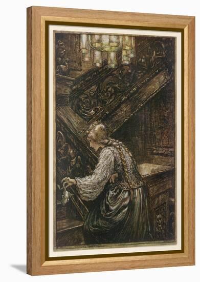 Frog Prince-Arthur Rackham-Framed Stretched Canvas