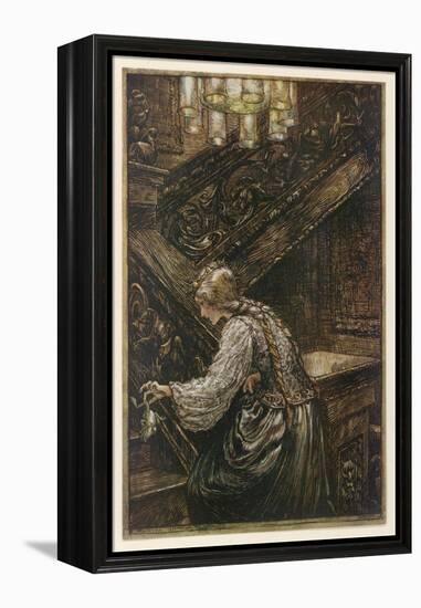 Frog Prince-Arthur Rackham-Framed Stretched Canvas