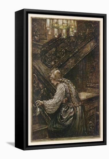 Frog Prince-Arthur Rackham-Framed Stretched Canvas