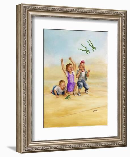 Frog Race-Dianne Dengel-Framed Giclee Print