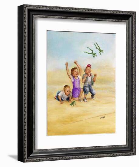 Frog Race-Dianne Dengel-Framed Giclee Print