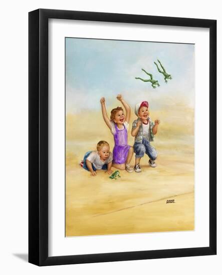 Frog Race-Dianne Dengel-Framed Giclee Print