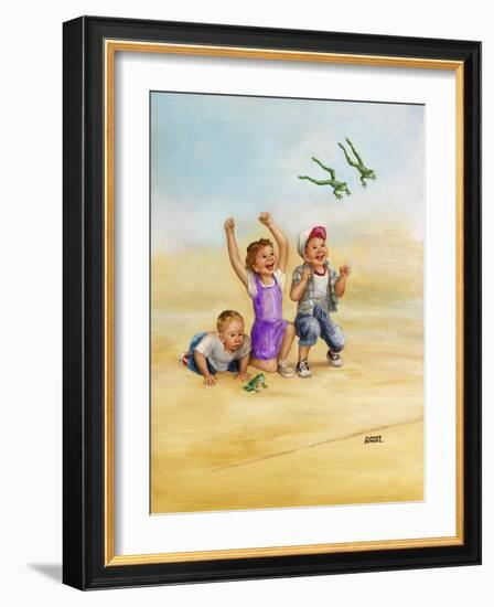 Frog Race-Dianne Dengel-Framed Giclee Print