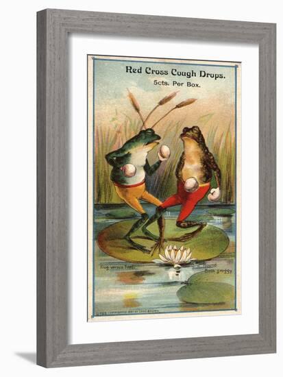 Frog Versus Toad Red Cross Cough Drops Advertisement-null-Framed Giclee Print