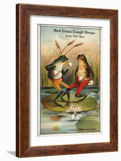 Frog Versus Toad Red Cross Cough Drops Advertisement-null-Framed Giclee Print