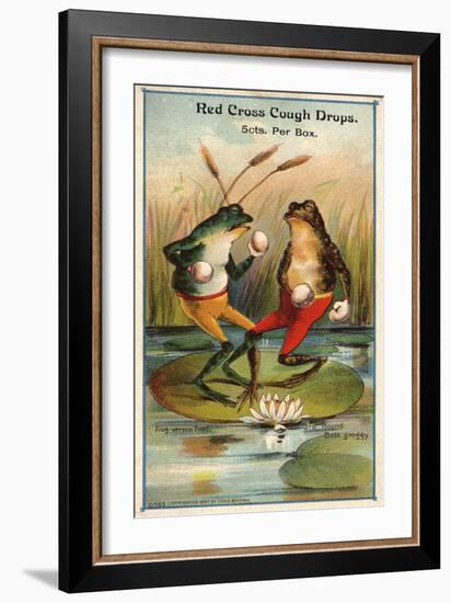 Frog Versus Toad Red Cross Cough Drops Advertisement-null-Framed Giclee Print