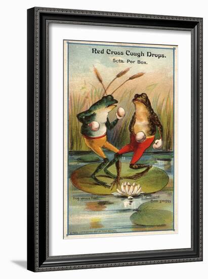 Frog Versus Toad Red Cross Cough Drops Advertisement-null-Framed Giclee Print