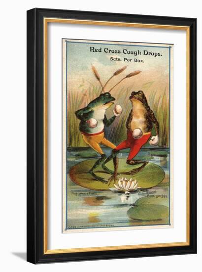 Frog Versus Toad Red Cross Cough Drops Advertisement-null-Framed Giclee Print