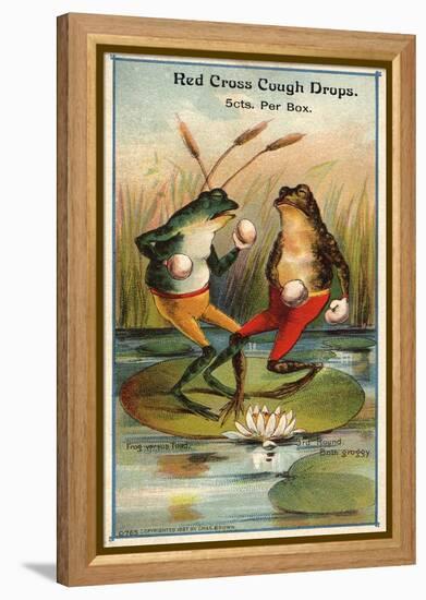 Frog Versus Toad Red Cross Cough Drops Advertisement-null-Framed Premier Image Canvas