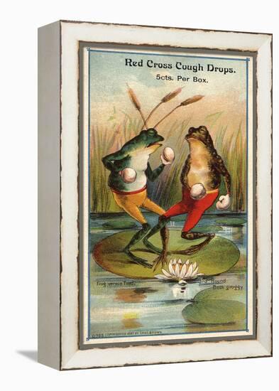 Frog Versus Toad Red Cross Cough Drops Advertisement-null-Framed Premier Image Canvas