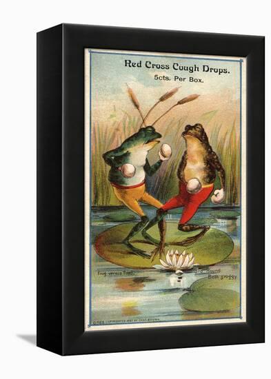 Frog Versus Toad Red Cross Cough Drops Advertisement-null-Framed Premier Image Canvas