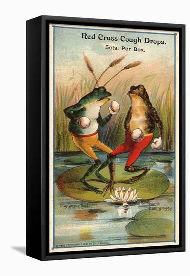 Frog Versus Toad Red Cross Cough Drops Advertisement-null-Framed Premier Image Canvas