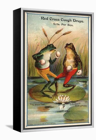 Frog Versus Toad Red Cross Cough Drops Advertisement-null-Framed Premier Image Canvas