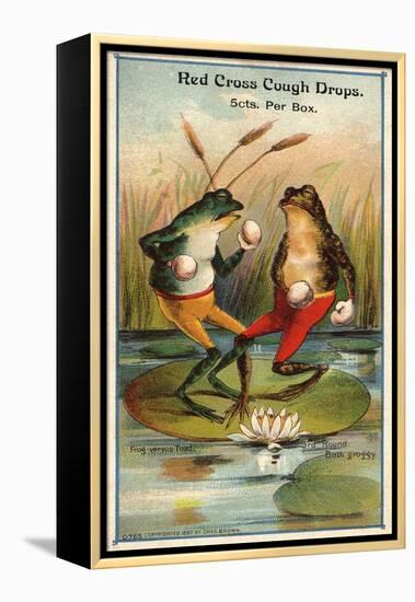 Frog Versus Toad Red Cross Cough Drops Advertisement-null-Framed Premier Image Canvas