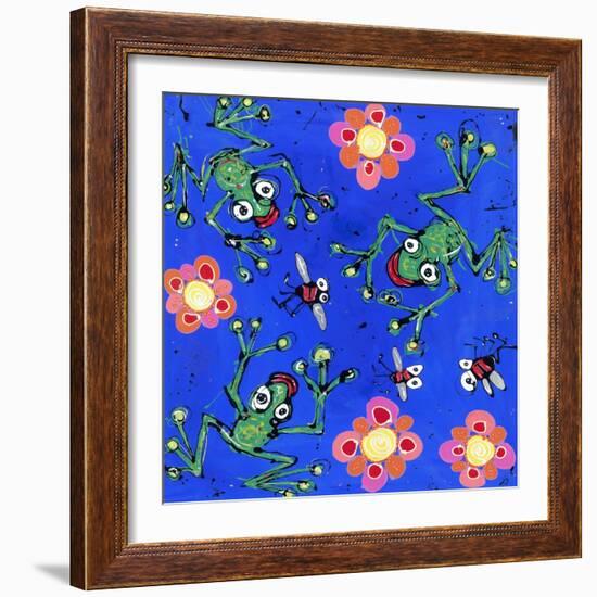 Frog Wallpaper, 2008-Anthony Breslin-Framed Giclee Print