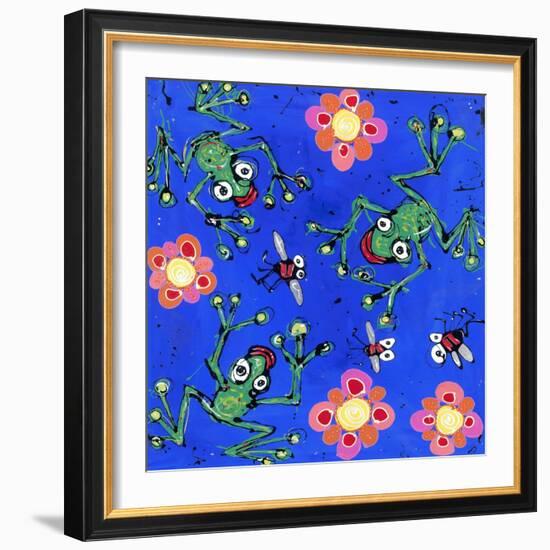 Frog Wallpaper, 2008-Anthony Breslin-Framed Giclee Print