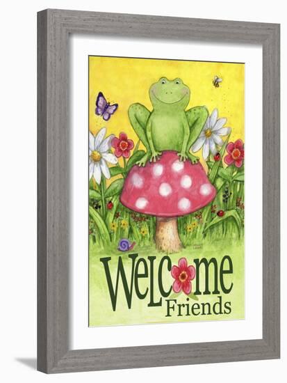 Frog Welcome Friends-Melinda Hipsher-Framed Giclee Print