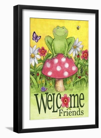 Frog Welcome Friends-Melinda Hipsher-Framed Giclee Print