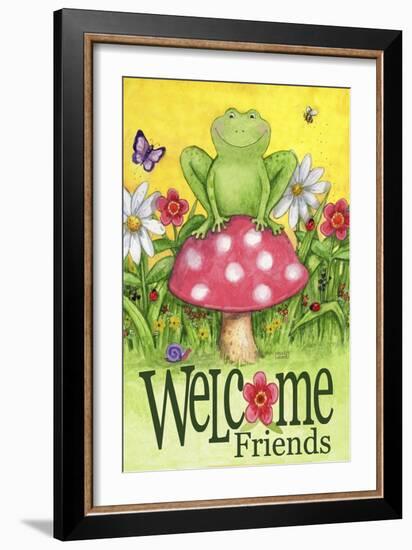 Frog Welcome Friends-Melinda Hipsher-Framed Giclee Print