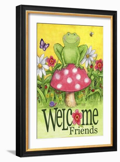 Frog Welcome Friends-Melinda Hipsher-Framed Giclee Print