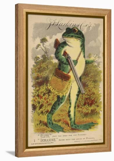 Frog with Shotgun and Satchel-null-Framed Premier Image Canvas