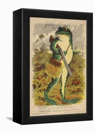 Frog with Shotgun and Satchel-null-Framed Premier Image Canvas