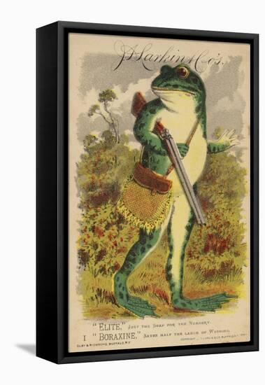 Frog with Shotgun and Satchel-null-Framed Premier Image Canvas