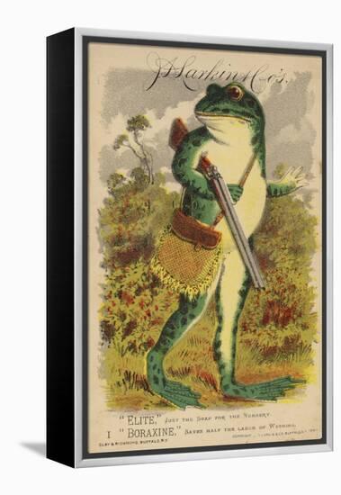 Frog with Shotgun and Satchel-null-Framed Premier Image Canvas