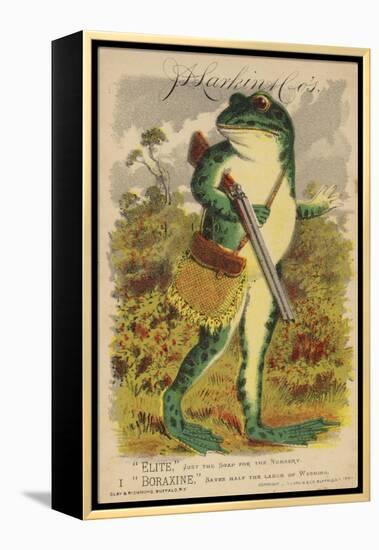 Frog with Shotgun and Satchel-null-Framed Premier Image Canvas