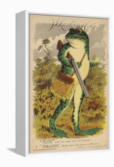 Frog with Shotgun and Satchel-null-Framed Premier Image Canvas