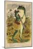 Frog with Shotgun and Satchel-null-Mounted Giclee Print