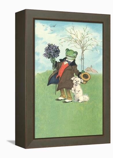 Froggy Went A'Courtin'-null-Framed Stretched Canvas