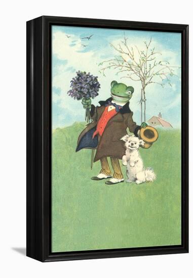 Froggy Went A'Courtin'-null-Framed Stretched Canvas