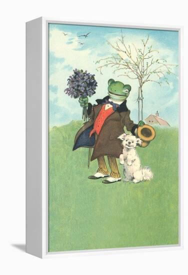 Froggy Went A'Courtin'-null-Framed Stretched Canvas